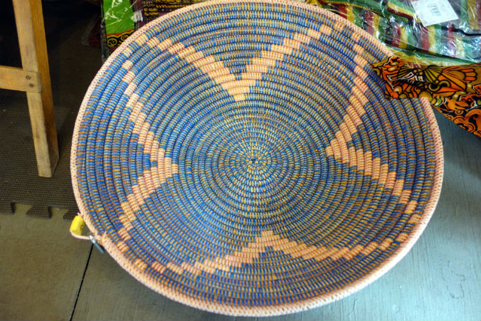 African woven basket