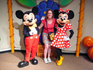 with Mickey and Minnie