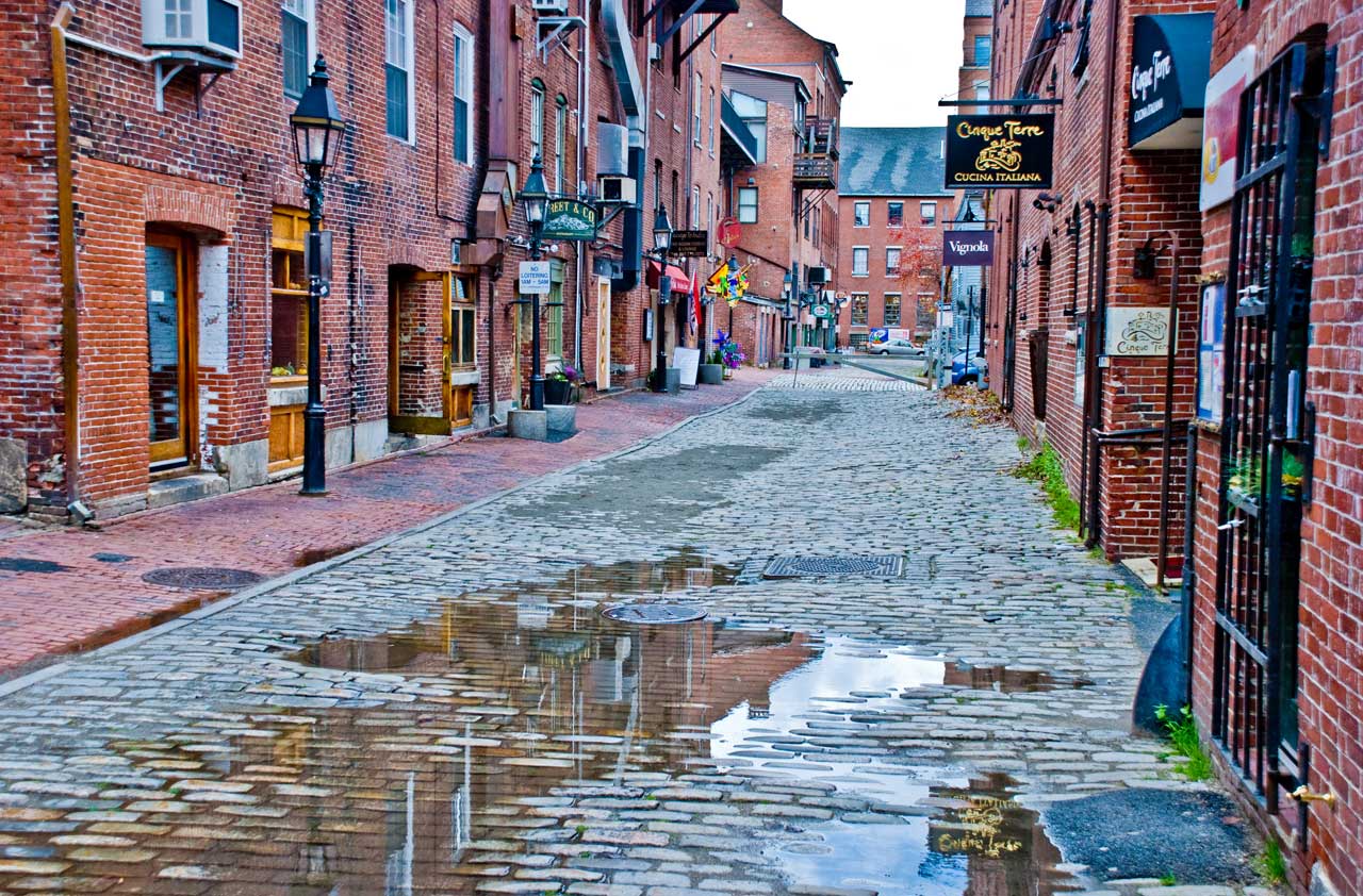 Old Port in Portland, ME