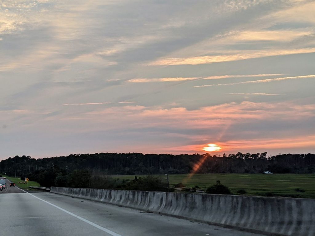 Sunset on A1A, Fernandina Beach