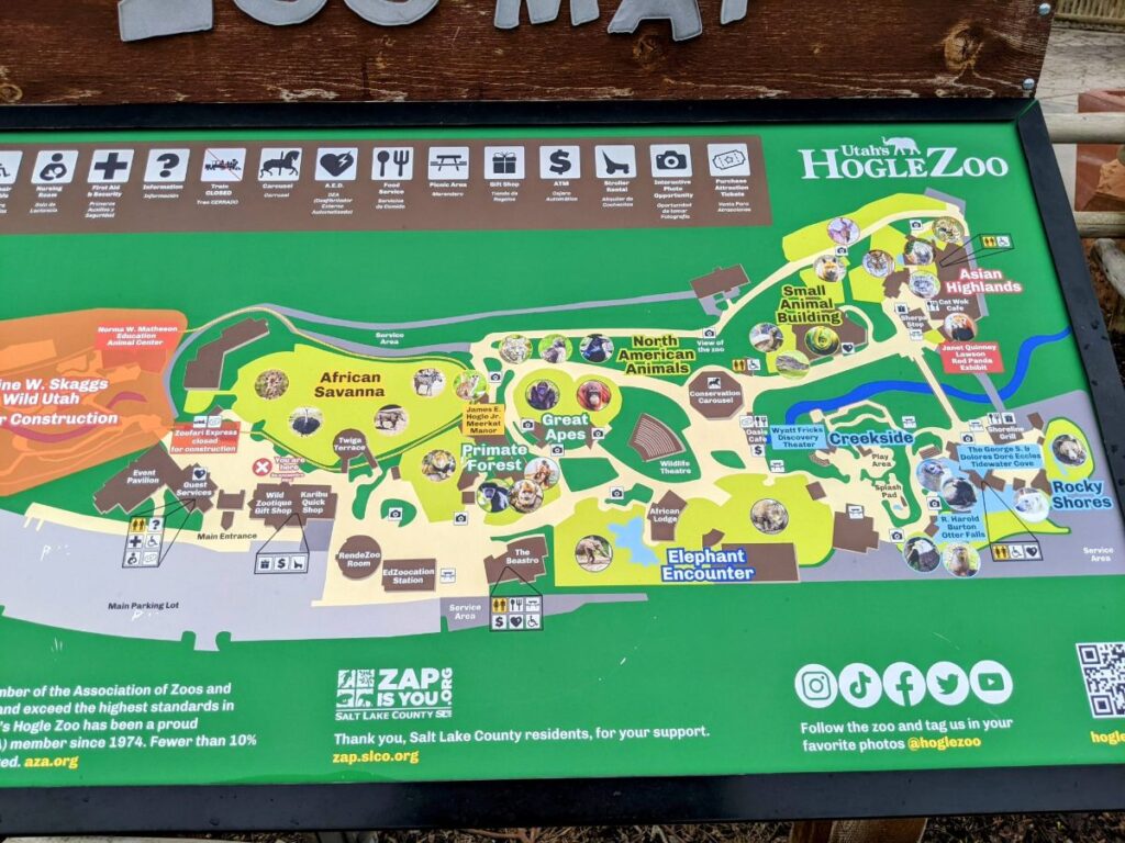 Hogle Zoo map